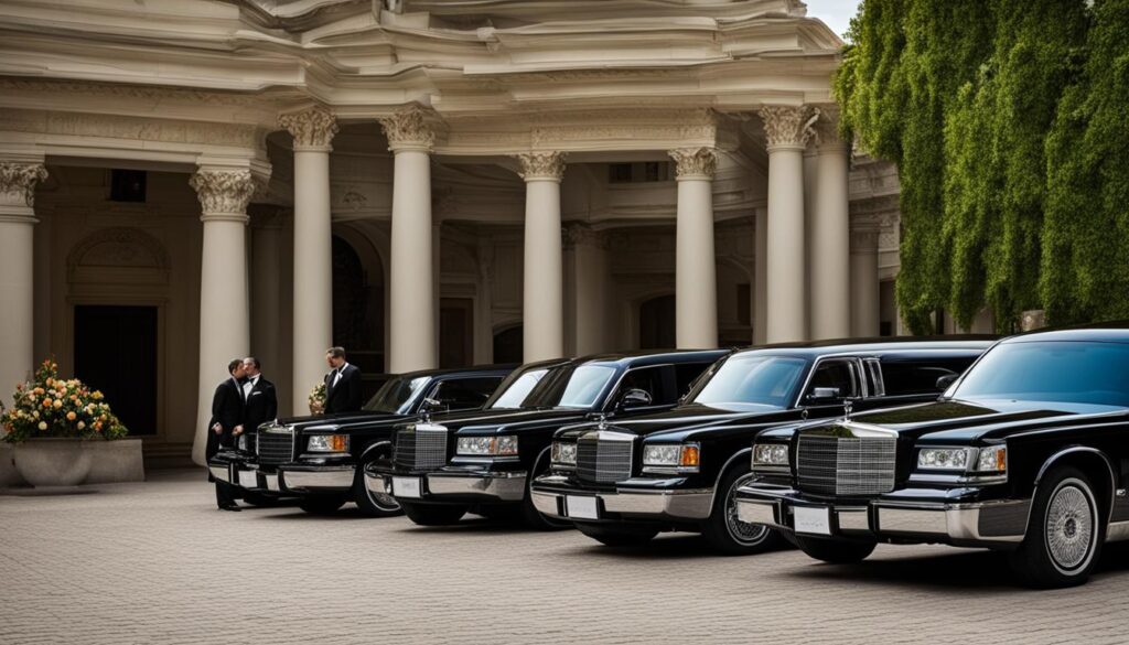 coordinating limo transportation for large wedding parties