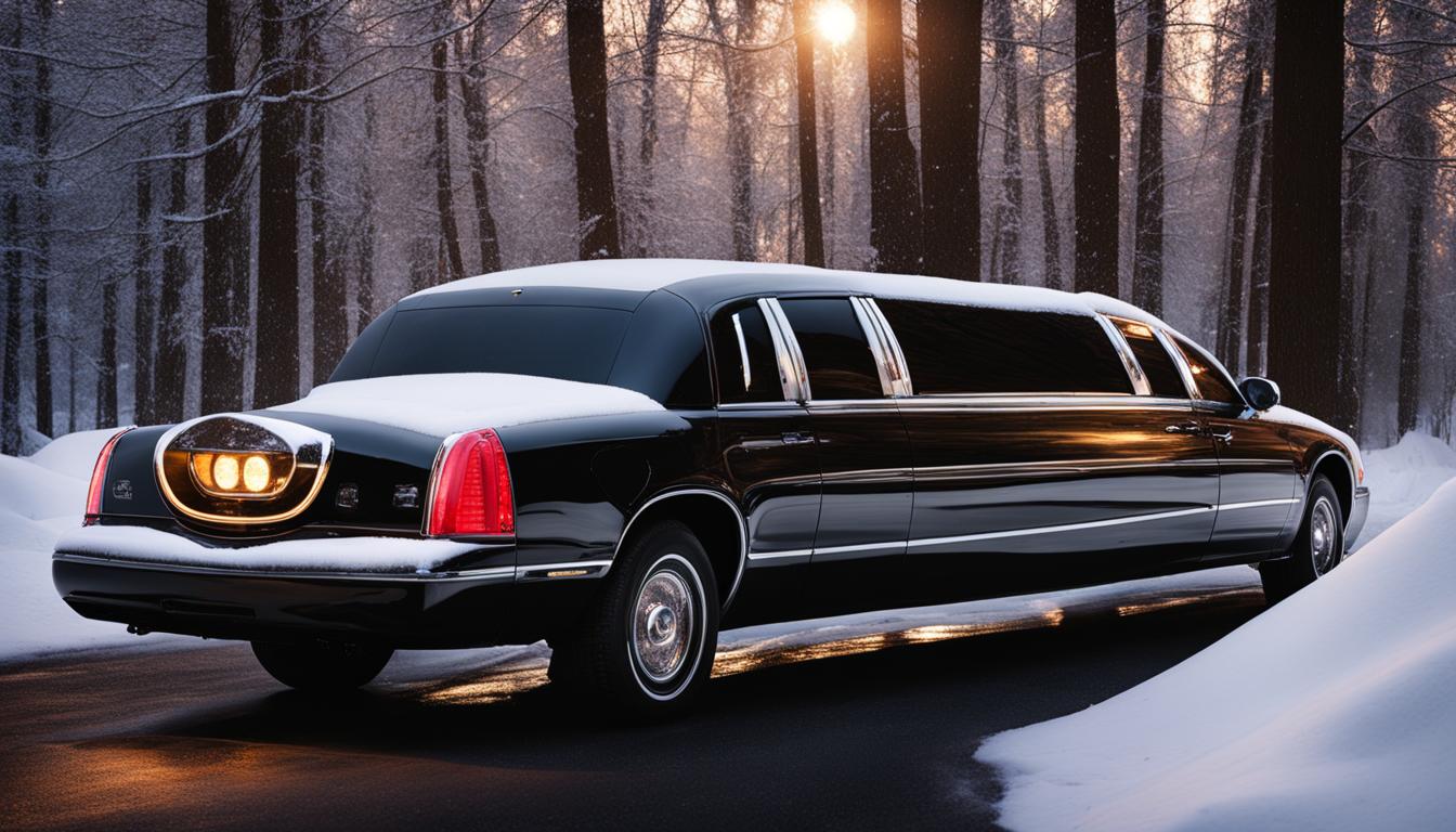 limo in snow