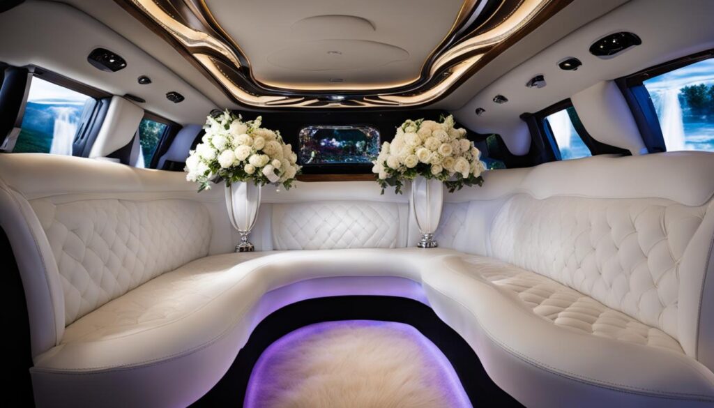 wedding limo interior design